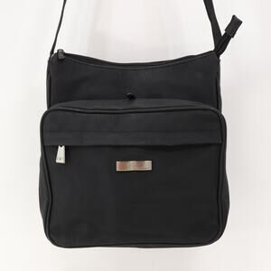 Hush Puppy Handbag Women Black Nylon Organizer Purse Shoulder Bag Travel